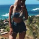 S-XXL Women Fashion High Waist Ripped Denim Shorts