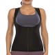 Women Casual Sports Sauna Zipper Solid Color Sleeveless Tank Top