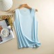 Women Basic Seamless Ice Silk Solid Color Tank Top