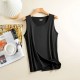 Women Basic Seamless Ice Silk Solid Color Tank Top