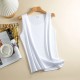 Women Basic Seamless Ice Silk Solid Color Tank Top