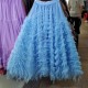 Women Fashion Mesh Heavy Industry Super Large Swing Cake Skirt