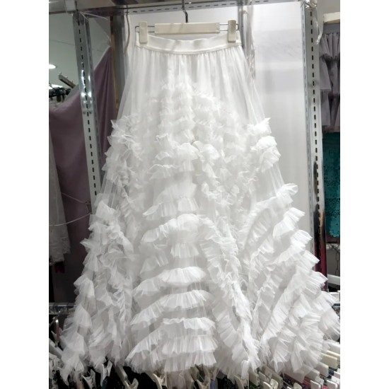Women Fashion Mesh Heavy Industry Super Large Swing Cake Skirt