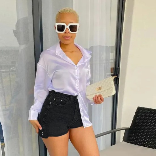 Women Fashion Sexy Solid Color Denim Shorts