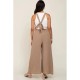 Fashion Beige Wide Leg Lace-Up Maternity Jumpsuits