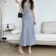 Women Elegant Solid Color Fishtail Skirt