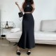 Women Elegant Solid Color Fishtail Skirt