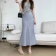 Women Elegant Solid Color Fishtail Skirt