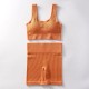 Women Yoga Fashion Solid Color Shorts Sports Two-Piece Set