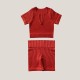 Women Yoga Fashion Solid Color Shorts Sports Two-Piece Set