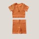Women Yoga Fashion Solid Color Shorts Sports Two-Piece Set