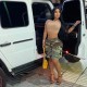 Wome Fashion Camouflage Overalls Loose Shorts