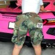 Wome Fashion Camouflage Overalls Loose Shorts