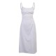 Women Sexy Elegant Solid Color Sleeveless Backless Cut Out Dress