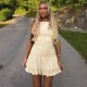Summer Women Fashion Solid Color Round Neck Sleeveless Slim Mini Dress