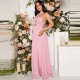 Pregnant Women Fashion Sexy Cross Halter Neck Strap Backless Maix Dress