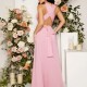 Pregnant Women Fashion Sexy Cross Halter Neck Strap Backless Maix Dress