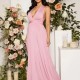 Pregnant Women Fashion Sexy Cross Halter Neck Strap Backless Maix Dress