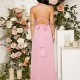 Pregnant Women Fashion Sexy Cross Halter Neck Strap Backless Maix Dress