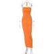 Women'S Fashion Sexy Backless Lace-Up Halter Neck Slim Maxi Dress