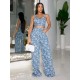 Women Fashion Denim Jacquard Set