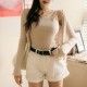 Women Casual Basic Rolled High-Waist Denim Shorts